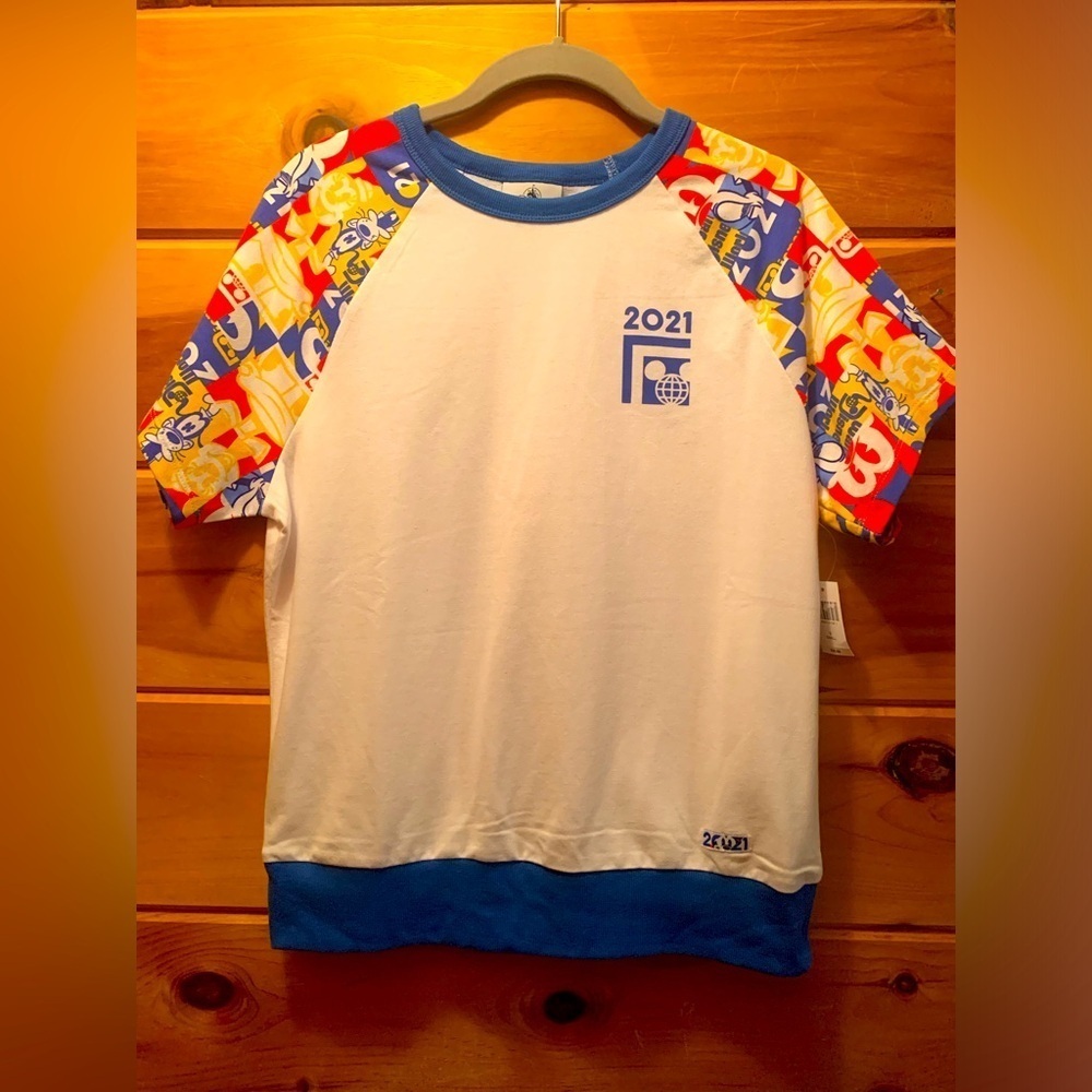 Walt Disney World Shirt Womens Small White 2021 Primary Colors Casual Top NWT